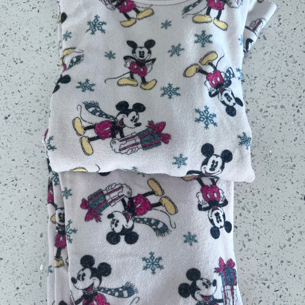 Posh peanut Disney Mickey Mouse Kids Pajamas - White and Black Paci